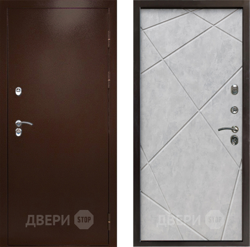 Дверь Престиж TERMO с терморазрывом Снегирь Медь Лучи Бетон светлый в Орехово-Зуево