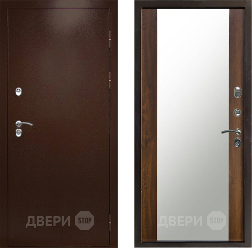 Дверь Престиж TERMO с терморазрывом Снегирь Медь Зеркало Дуб в Орехово-Зуево
