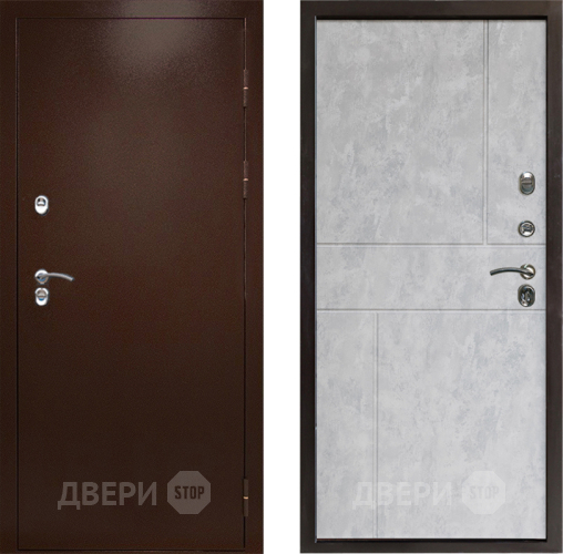 Дверь Престиж TERMO с терморазрывом Снегирь Медь Горизонт Бетон светлый в Орехово-Зуево