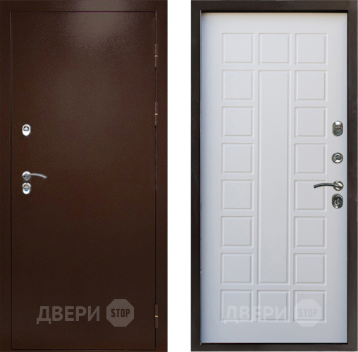 Входная металлическая Дверь Престиж TERMO с терморазрывом Снегирь Медь Престиж Белое дерево в Орехово-Зуево
