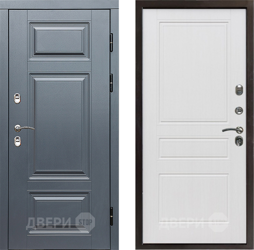 Дверь Престиж TERMO с терморазрывом Премиум Грэй Классика Белое дерево в Орехово-Зуево