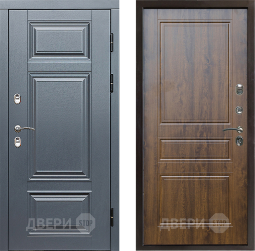 Входная металлическая Дверь Престиж TERMO с терморазрывом Премиум Грэй Классика Дуб в Орехово-Зуево