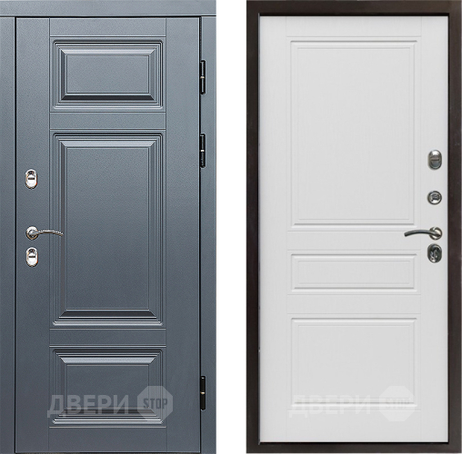 Входная металлическая Дверь Престиж TERMO с терморазрывом Премиум Грэй Классика Лиственница белая в Орехово-Зуево