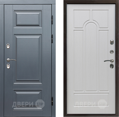 Входная металлическая Дверь Престиж TERMO с терморазрывом Премиум Грэй Арка Лиственница белая в Орехово-Зуево