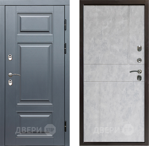 Дверь Престиж TERMO с терморазрывом Премиум Грэй Горизонт Бетон светлый в Орехово-Зуево