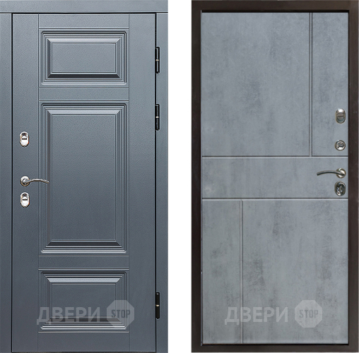 Входная металлическая Дверь Престиж TERMO с терморазрывом Премиум Грэй Горизонт Бетон темный в Орехово-Зуево