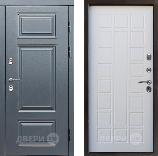 Дверь Престиж TERMO с терморазрывом Премиум Грэй Престиж Белое дерево в Орехово-Зуево