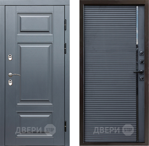Входная металлическая Дверь Престиж TERMO с терморазрывом Премиум Грэй Porte Черный кварц в Орехово-Зуево
