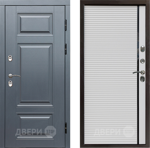 Входная металлическая Дверь Престиж TERMO с терморазрывом Премиум Грэй Porte Белый в Орехово-Зуево