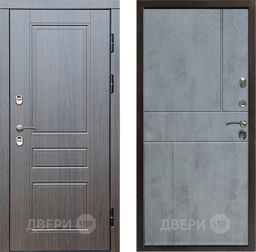 Входная металлическая Дверь Престиж TERMO с терморазрывом Классика Горизонт Бетон темный в Орехово-Зуево