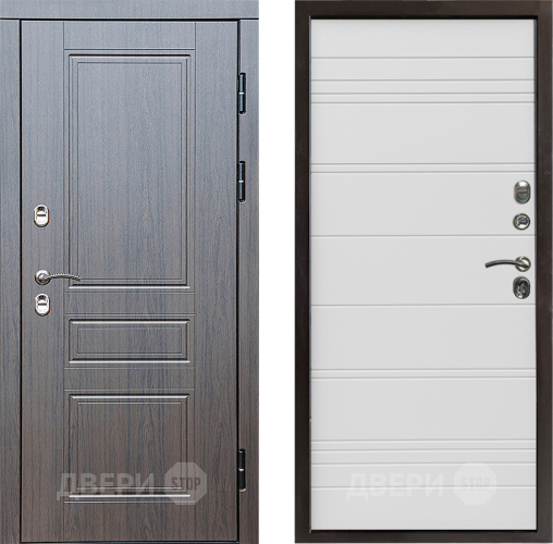 Входная металлическая Дверь Престиж TERMO с терморазрывом Классика Line Белый в Орехово-Зуево