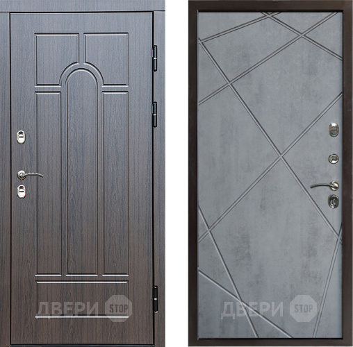 Входная металлическая Дверь Престиж TERMO с терморазрывом Арка Лучи Бетон темный в Орехово-Зуево