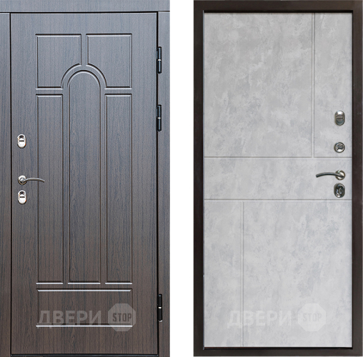 Входная металлическая Дверь Престиж TERMO с терморазрывом Арка Горизонт Бетон светлый в Орехово-Зуево