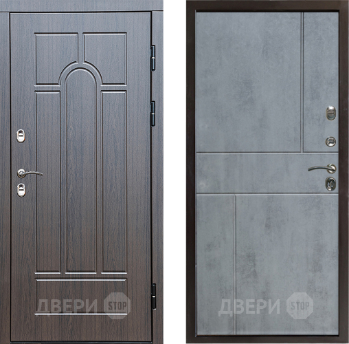 Входная металлическая Дверь Престиж TERMO с терморазрывом Арка Горизонт Бетон темный в Орехово-Зуево