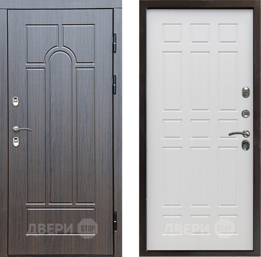 Входная металлическая Дверь Престиж TERMO с терморазрывом Арка Спарта Лиственница белая в Орехово-Зуево