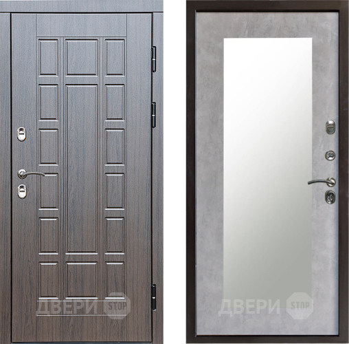 Дверь Престиж TERMO с терморазрывом Престиж Зеркало пастораль Бетон светлый в Орехово-Зуево