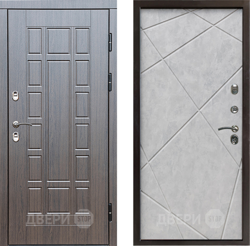 Входная металлическая Дверь Престиж TERMO с терморазрывом Престиж Лучи Бетон светлый в Орехово-Зуево