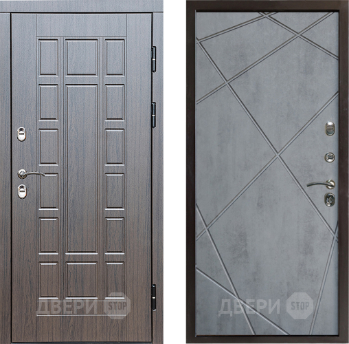 Входная металлическая Дверь Престиж TERMO с терморазрывом Престиж Лучи Бетон темный в Орехово-Зуево
