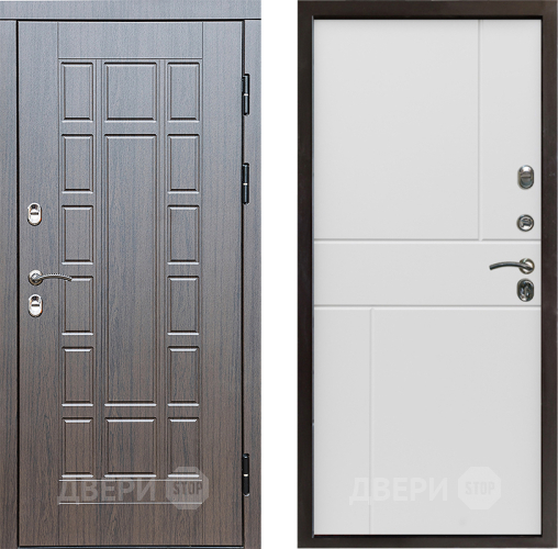 Дверь Престиж TERMO с терморазрывом Престиж Горизонт Бетон белый в Орехово-Зуево