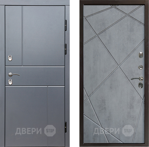 Входная металлическая Дверь Престиж TERMO с терморазрывом Горизонт Грэй Лучи Бетон темный в Орехово-Зуево