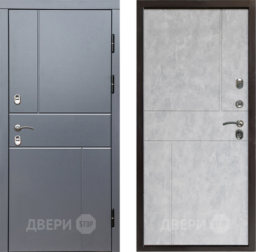 Входная металлическая Дверь Престиж TERMO с терморазрывом Горизонт Грэй Горизонт Бетон светлый в Орехово-Зуево