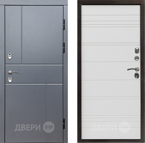 Дверь Престиж TERMO с терморазрывом Горизонт Грэй Line Белый в Орехово-Зуево