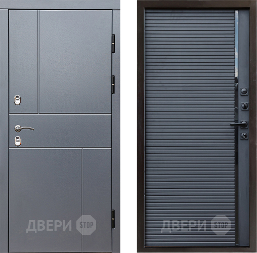 Входная металлическая Дверь Престиж TERMO с терморазрывом Горизонт Грэй Porte Черный кварц в Орехово-Зуево