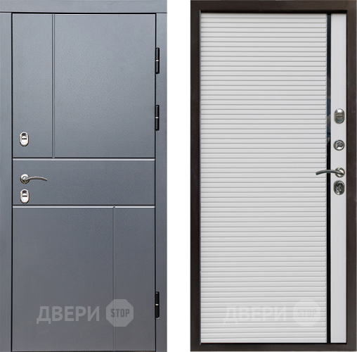 Входная металлическая Дверь Престиж TERMO с терморазрывом Горизонт Грэй Porte Белый в Орехово-Зуево