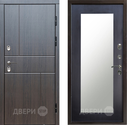 Входная металлическая Дверь Престиж TERMO с терморазрывом Горизонт Венге Зеркало пастораль Венге в Орехово-Зуево