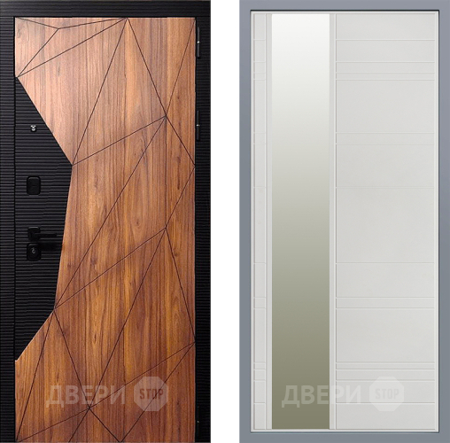 Дверь Заводские двери Морра Зеркало Лира Белый софт в Орехово-Зуево