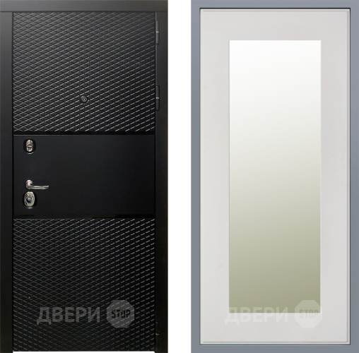 Дверь Заводские двери Тефлон Зеркало Модерн Белый софт в Орехово-Зуево