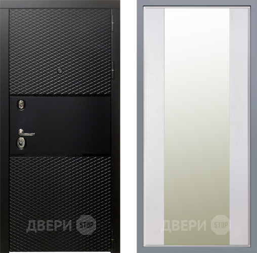 Дверь Заводские двери Тефлон Зеркало Макси Белый шелк в Орехово-Зуево