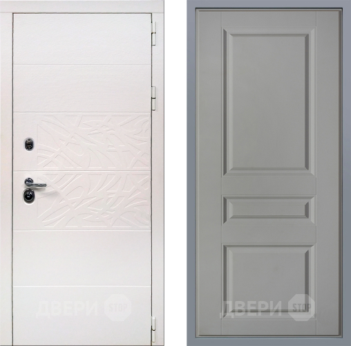 Дверь Заводские двери Дэко Вайт Стокгольм Грей софт в Орехово-Зуево