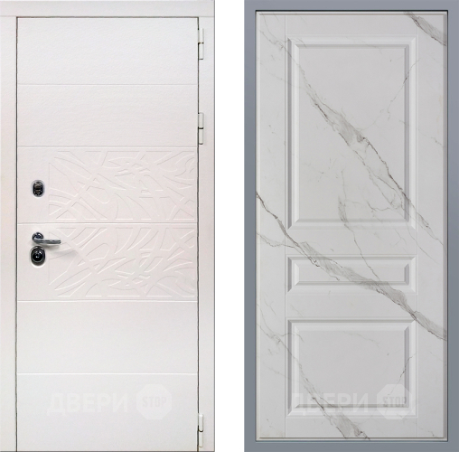 Дверь Заводские двери Дэко Вайт Стокгольм Мрамор белый в Орехово-Зуево