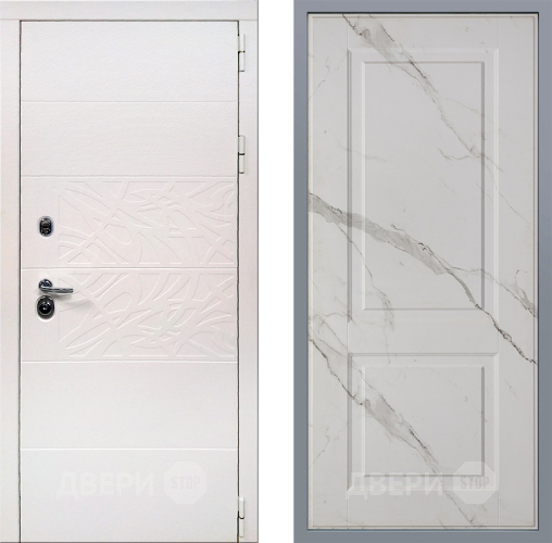 Дверь Заводские двери Дэко Вайт Доррен Мрамор белый в Орехово-Зуево