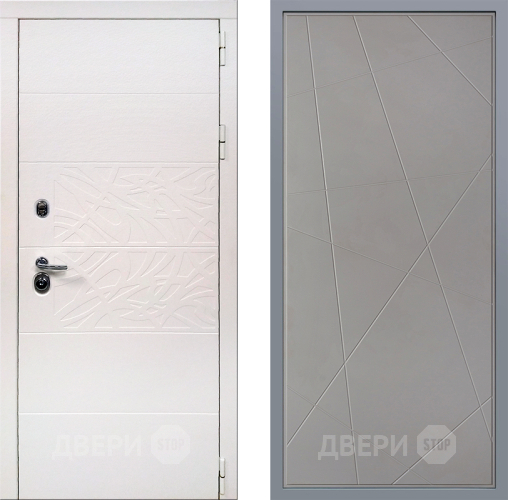 Дверь Заводские двери Дэко Вайт Флитта Грей софт в Орехово-Зуево