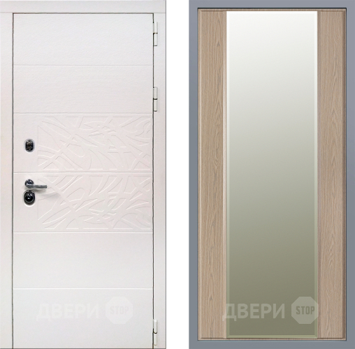Дверь Заводские двери Дэко Вайт Зеркало Макси Беленый дуб в Орехово-Зуево