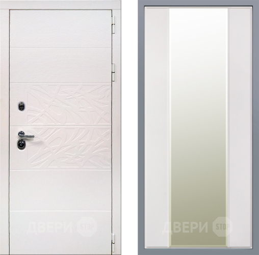 Дверь Заводские двери Дэко Вайт Зеркало Макси Белый матовый в Орехово-Зуево