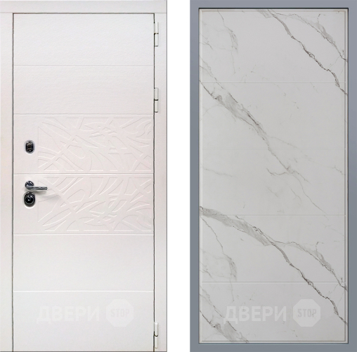 Дверь Заводские двери Дэко Вайт Тривия Мрамор белый в Орехово-Зуево