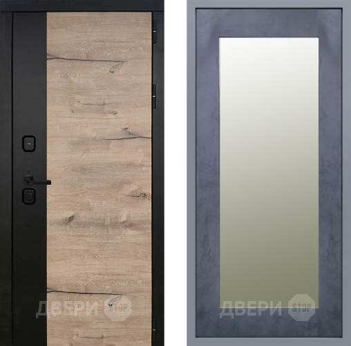 Дверь Заводские двери Ларте Зеркало Модерн Бетон темный в Орехово-Зуево