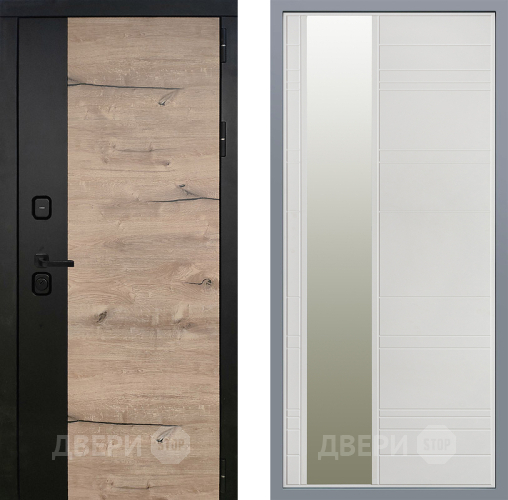 Дверь Заводские двери Ларте Зеркало Лира Белый софт в Орехово-Зуево