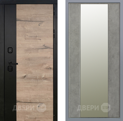 Дверь Заводские двери Ларте Зеркало Макси Бетон темный в Орехово-Зуево