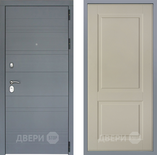 Дверь Заводские двери Лира Софт графит Доррен Шампань в Орехово-Зуево
