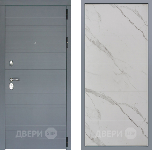Дверь Заводские двери Лира Софт графит Тривия Мрамор белый в Орехово-Зуево