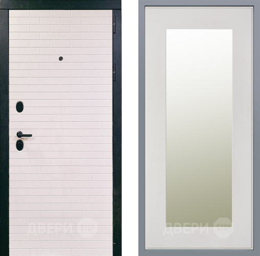 Дверь Заводские двери Сохо Зеркало Модерн Белый софт в Орехово-Зуево