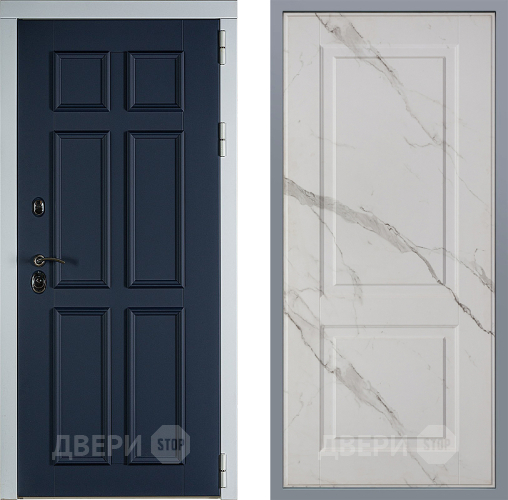 Дверь Заводские двери Стокгольм Доррен Мрамор белый в Орехово-Зуево