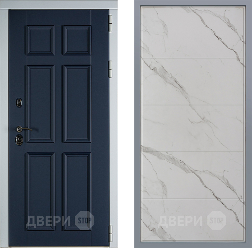 Дверь Заводские двери Стокгольм Тривия Мрамор белый в Орехово-Зуево