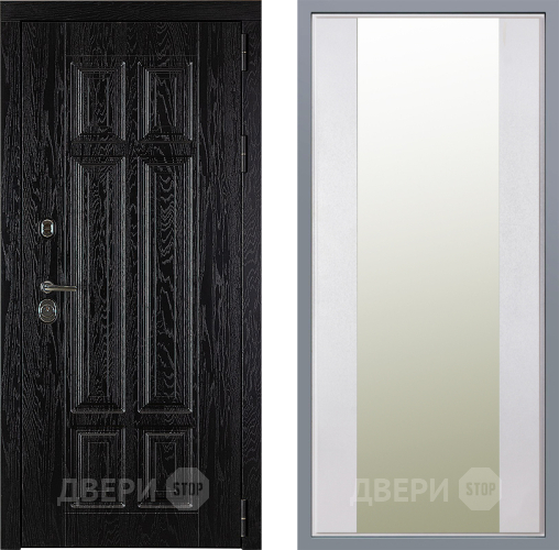 Дверь Заводские двери Мюнхен Зеркало Макси Белый шелк в Орехово-Зуево