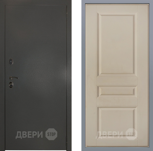 Дверь Заводские двери Эталон 3к антик серебро Стокгольм Шампань в Орехово-Зуево