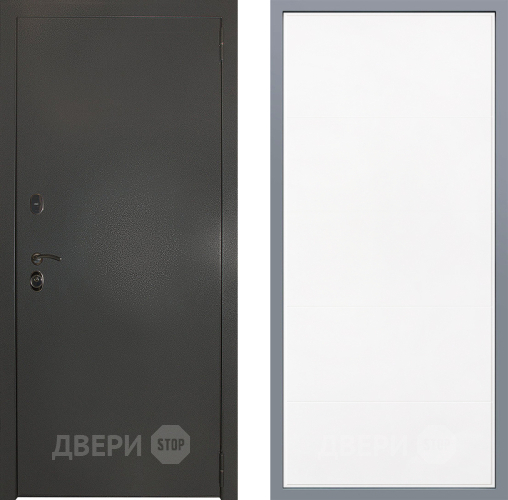 Дверь Заводские двери Эталон 3к антик серебро Тривия Белый софт в Орехово-Зуево